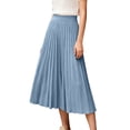 thumbnail image 4 of Angala Knit Midi Skirt With Elegant Flared Hem A Line Blend Pleated Skirt For Casual Outfit And Daily Wear Beautiful Cozy Women's Dress, 4 of 7