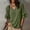 *Army Green, variant on Women's V Neck Flared 3/4 Sleeve Blouse,Asymmetric Side Button Solid Color Casual Top Orange,Women's Plus XL