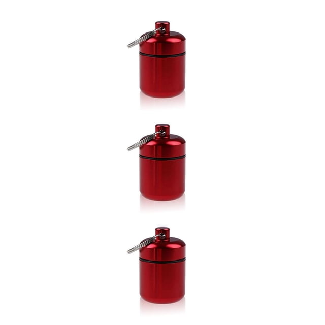 Cateissary Mini píldoras portátiles Caja de almacenamiento Aleación de aluminio Llavero Botella Senderismo Tabletas Ancianos Contenedor saludable Type1 NO1 Cateissary CBP164063