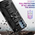 thumbnail image 6 of for OnePlus Nord 1+Nord N200 5G Magnetic Phone Case Corner Guard Built In Kickstand Hybrid Slim Bumper Shock Cover with Tempered Glass, 6 of 7