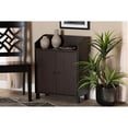 thumbnail image 6 of Baxton Studio Rossin Modern and Contemporary Dark Brown Finished Wood 2-Door Entryway Shoe Storage Cabinet, Dark Brown, 6 of 6