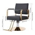 thumbnail image 4 of Salon Chair, Heavy-Duty Professional Barber Chair 440LBS Capacity, Hydraulic Height Adjustable 360° Swivel Styling Chair with Ergonomic PU Cushion & Electroplated Steel Frame, 4 of 12