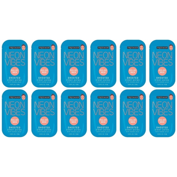 Freeman Peel Off Mask Clean Pores Kakadu Plum  Neon Vibes Ghosted 12 Pack