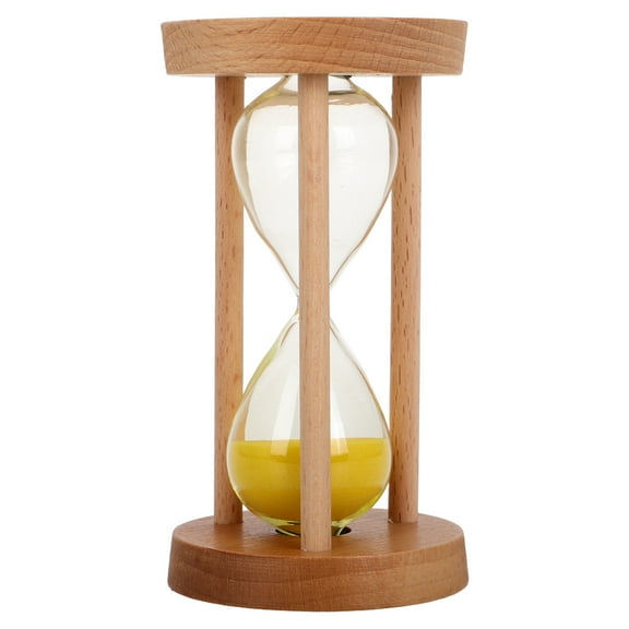 HOMEMAXS Creative Children's Hourglass Timer for Brushing Teeth Multi Colored Wood and Glass Home Use 5 Minute Timer