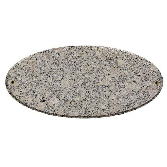 QualArc ROC-4701-WG 9 in. Rockport Oval in White Granite Natural Stone Color Solid Granite Address Plaque