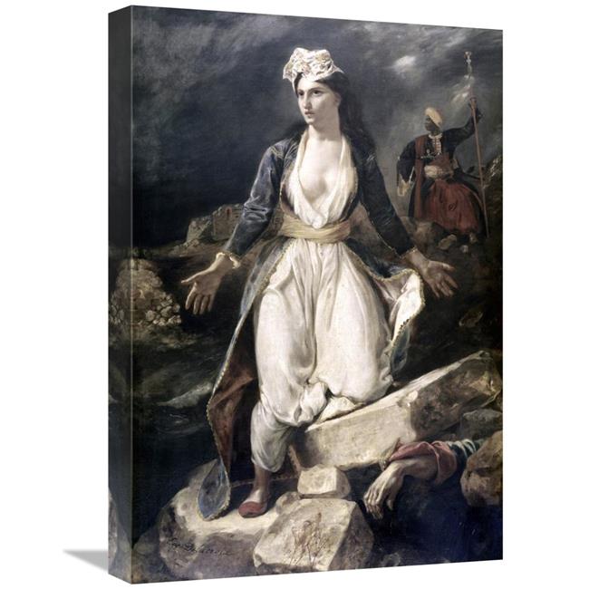 22 in. Greece Expiring Art Print Eugene Delacroix