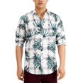 thumbnail image 1 of Inc International Concepts Mens Regular-fit Plaid Botanic Print, White Pure, Medium, 1 of 3