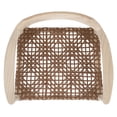 thumbnail image 4 of SAFAVIEH Munro Leather Woven Accent Chairs, Unfinished Natural Sungkai Wood Frame/Light Honey 7mm Leather (22 in. W x 20.5 in. D x 28.5 in. H), 4 of 7