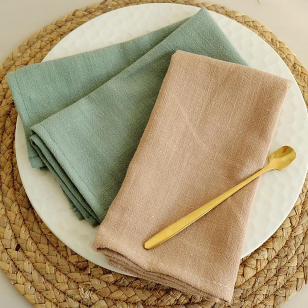 Grayghost Kitchen Cloth Napkins 15.4 X 15.4 Inches Dinner Napkins Soft and  Comfortable Reusable Napkins - Durable Linen Napkins - Perfect Table Napkins  / White Napkins for Family Dinners, Weddings. 