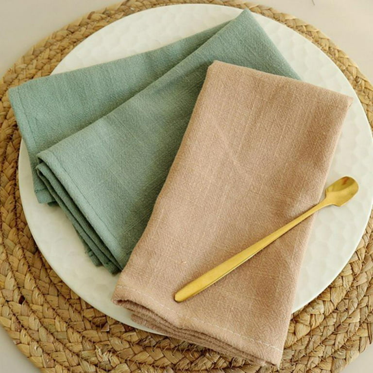 Kitchen Cloth Napkins 16 inch x 16 Inch Dinner Napkins Soft and Comfortable  Reusable Napkins - Durable Linen Napkins for Family Dinners, Weddings(1  pack) 