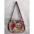 thumbnail image 1 of Bolso bandolera de lona con bordado de doble cara, bonito bolso de hombro con búho y elefante bordado para mujer, 1 of 3