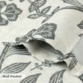 thumbnail image 4 of DriftAway Twyla Linen Blend Blackout Valance for Kitchen 18 Inch Length Boho Floral Printed Lined Rod Pocket Room Darkening Window Curtain Valance for Living Room Bedroom 52x18 Inch Ivory Gray, 4 of 8
