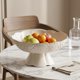 thumbnail image 1 of Frutero con pedestal y orificios de drenaje, multiusos, elegante, para servir aperitivos, ideal como centro de mesa para aniversarios o para el hogar. Blanco, 1 of 8
