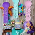 thumbnail image 6 of LQQBOX Jelly Fish Paper Lanterns, Pink Purple Green Hanging Lantern for Mermaid Theme Under The Sea Ocean Birthday Party Decorations Set of 6, 6 of 7
