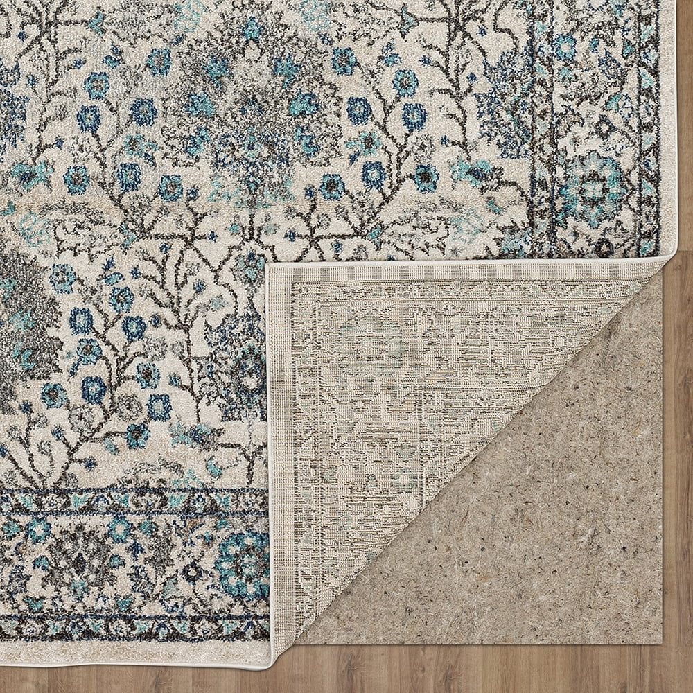 Mohawk Home Warrens Indoor Floral Area Rug, Blue, 5'3" x 8'