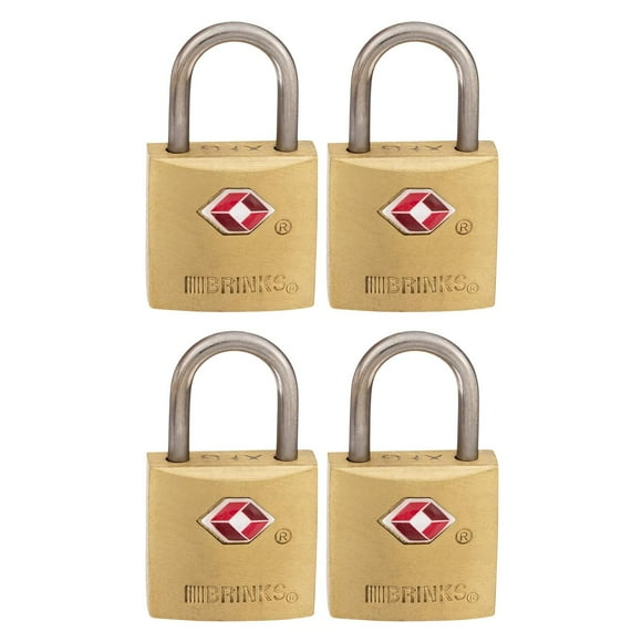 Candado Brinks Latón Macizo 22 mm Keyed Lock 4 Unidades