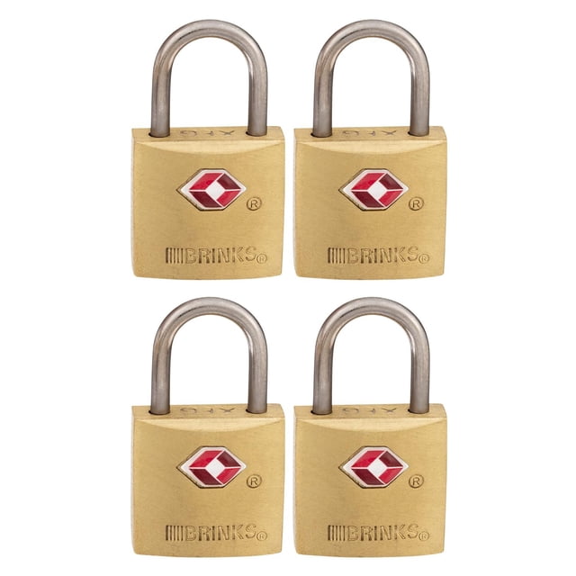 Candado Brinks Latón Macizo 22 mm Keyed Lock 4 Unidades