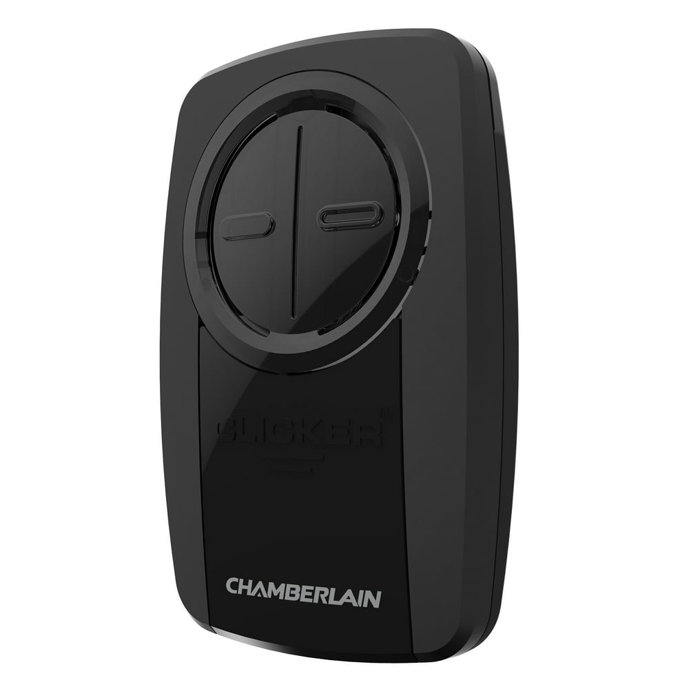 Chamberlain klik5u bk2 black universal garage door remote two button 