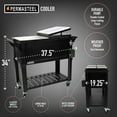thumbnail image 3 of Permasteel Furniture Style Patio Cooler 80QT- Black, 3 of 9