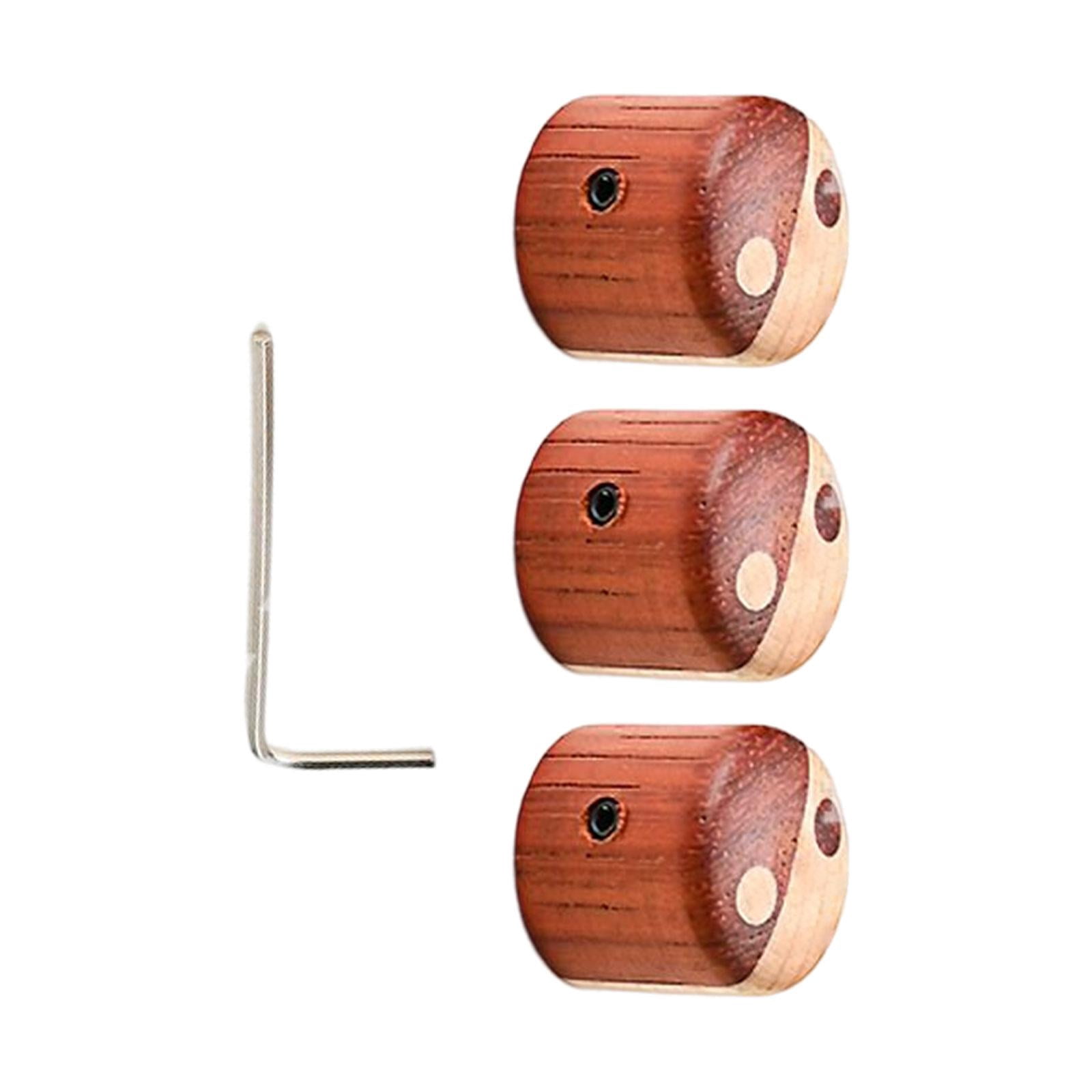 LeeQinersw #3x Wooden Bass Speed Controls with Screwdriver Volume Timbre Knobs for everyday B