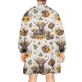thumbnail image 2 of Beige Highland Cow Sunflower Basket Pattern Wearable Oversized Blanket,Wearable Blanket Hoodie for Adults,Cozy Hooded Blankets with Super Pockets,Super Warm Fuzzy Pullover for Women & Men, 2 of 6