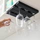 thumbnail image 2 of Estante de plástico para copas de vino, soporte para copas de vino, almacenamiento de copas, copas de vino, paquete de 2 perchas de cocina, negro, 2 of 5