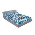 thumbnail image 2 of Ambesonne Abstract Fitted Sheet & Pillow Sham Set, Pastel Mosaic Pattern, Full, Multicolor, 2 of 2