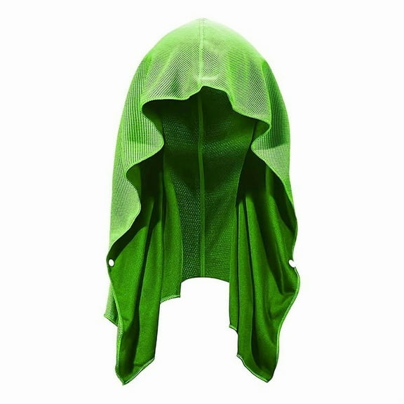 Jinswick Cooling Hoodie Towels, Instant Cooling Towels for Neck and Face, UPF 50 Sun Protection, Ice Towel for Hot Weather,Suitable for Head Towel for Sports, Camping, Cycling(Green)