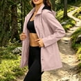 thumbnail image 5 of Cmfcve Women's Rain Jacket Lightweight Outdoor Travel Hooded Waterproof Windbreaker Mid-Length Hiking Raincoat, 5 of 9