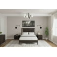 thumbnail image 3 of Christiana 49" Platform Bed Frame Queen with Headboard, Rustic, Solid Wood, Black, 3 of 15