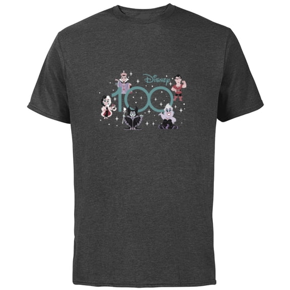 Disney 100 Disney Villains 100th Anniversary Muted Cute D100 - Short Sleeve Cotton T-Shirt for Adults - Customized-Charcoal