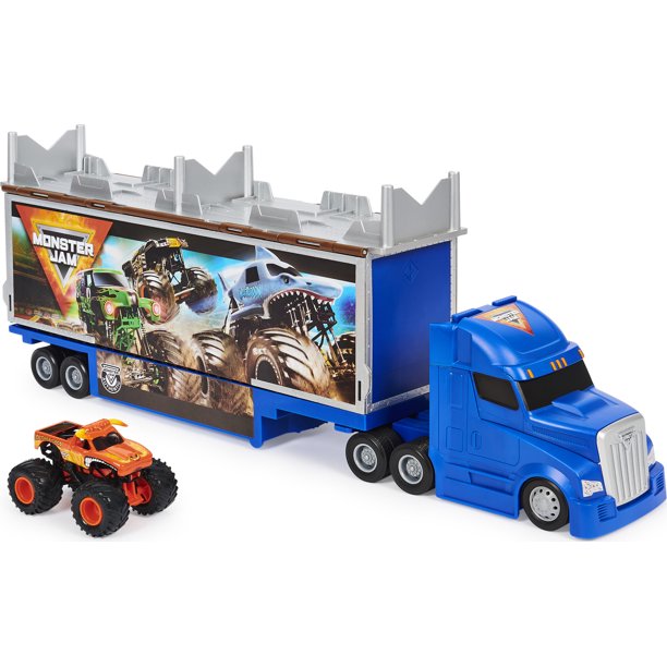 Monster Jam, Official 2-in-1 Transforming Hauler Playset with Exclusive ...