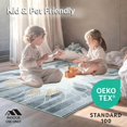 thumbnail image 4 of ODIKA 6'x9' Machine Washable Non-Slip Area Rug, Art Fan Mosaic with Radiant Detailing High Traffic Rug, Gray, 222227, 4 of 7