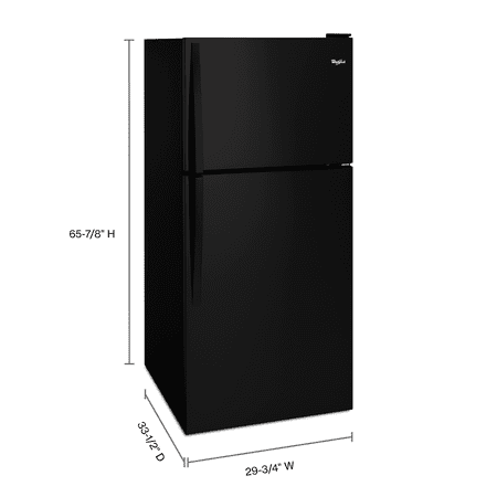 Whirlpool - 18.3 Cu. Ft. Top-Freezer Refrigerator - Black