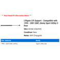 thumbnail image 2 of Liftgate Lift Support - Compatible with 1995 - 2001 GMC Jimmy Sport Utility 2-Door 1996 1997 1998 1999 2000, 2 of 2