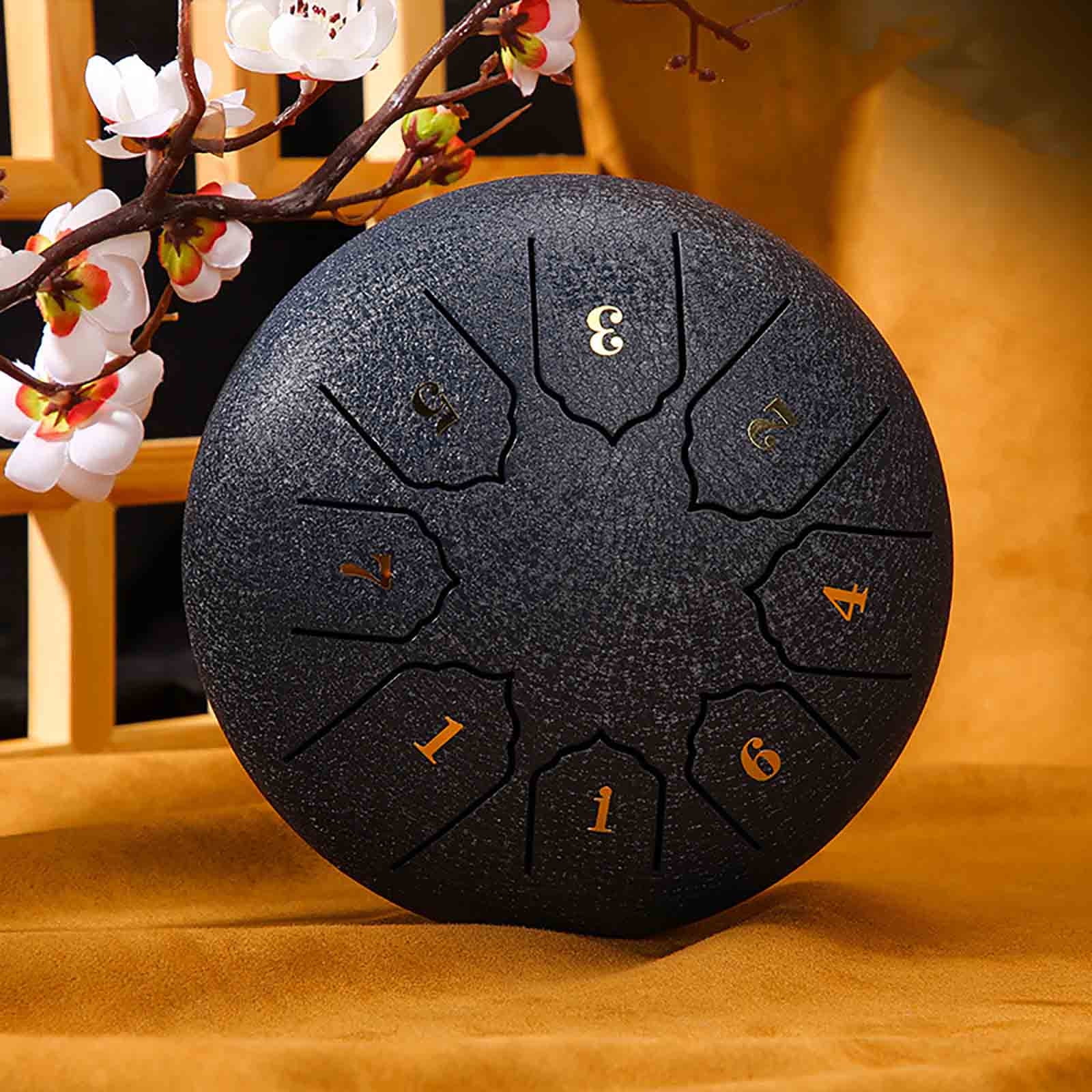 TACILIP Outdoor Toys, Buddha Stones Steel Tongue Drum, Mini Handpan Drum, Worry- Drum, Handpan Drum, For Adults Education Entertainment Yoga Zen Gifts, Gifts for Family