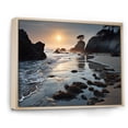 thumbnail image 2 of Designart "Rocky Beach in a Photo III" Nautical & Beach Floater Framed Wall Decor, 2 of 7