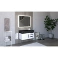thumbnail image 5 of Castello USA Nile 36" White Wood Floating Vanity with Black Top and Black Trim, 5 of 8