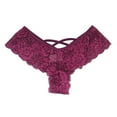 thumbnail image 3 of ICQOVD 4Pc Women Lace Flowers Low Waist Underwear Panties G-String Lingerie Thongs, 3 of 5