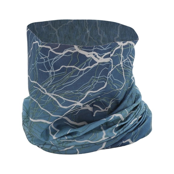 Unique Bargains 1 Pc Sunscreen Face Scarf Mask Lightnings Pattern Face Mask for Outdoor Cycling Gray Blue