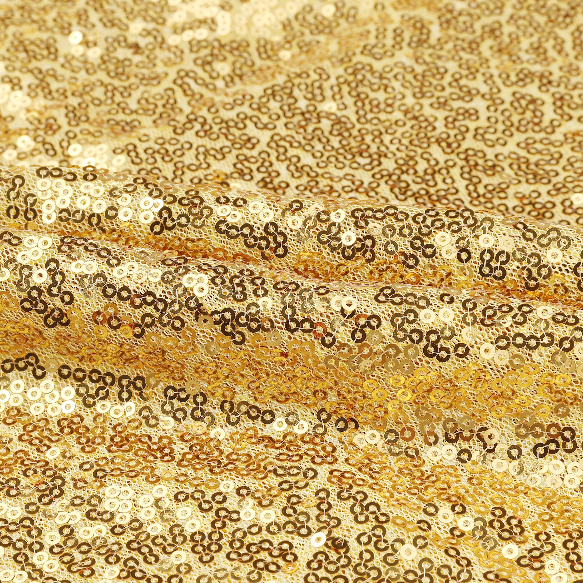 Unique Bargains Sequin Table Covers for Dining Room Parties or Dances Tablecloths Gold 47"x71"