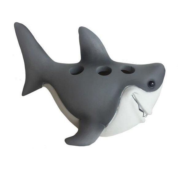 Borders Unlimited 70029 Fish N Sharks Great Toothbrush Holder, White
