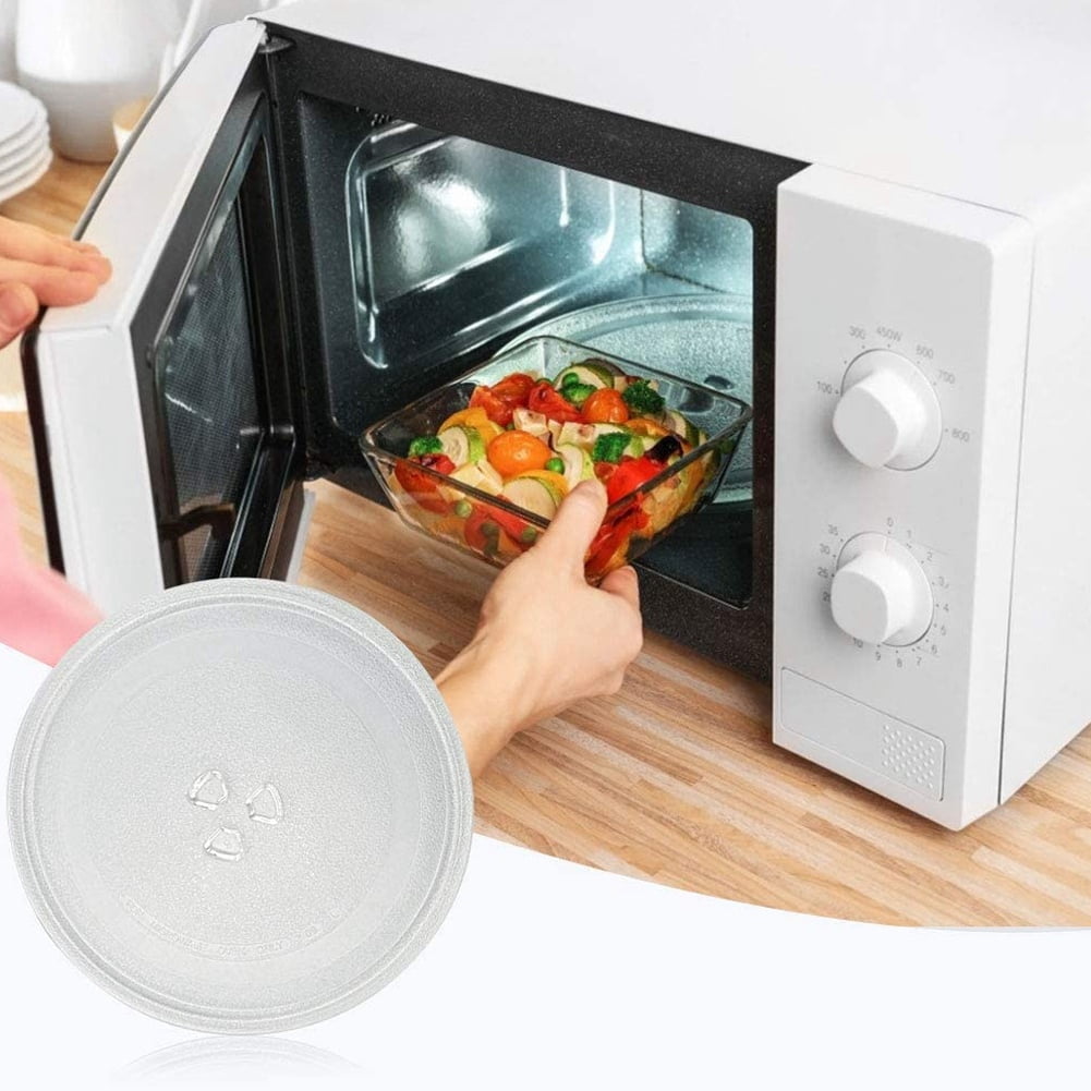 Plateau Tournant En Verre Pour Micro-ondes - Diamètre 25,5 Cm Universel Avec 3 Fixations - Remplacement Facile Et Nettoyage Simple - 7