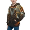 thumbnail image 2 of Kdxio Streamside Meditating Fox Pattern Kids Boys Girls Zip Up Hoodie 3D Printed Hooded Sweatshirt Hoody Coat with Pocket 7-12 Y-Small, 2 of 6