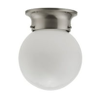 Miseno FLCLGLOBE6BN 6 in. 60W Flush Mount Ceiling Fixture - Brushed Nickel
