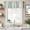 Brown Teal, variant on Red Pink Stripe Farmhouse Short Window Curtain Valances, Geometric White Vertical Striped Rod Pocket Kitchen Valances for Living Room Bedroom Bathroom Cafe 42" x 12"