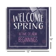 thumbnail image 3 of Spring New Beginnings Purple Floral 12 x 12 Glass Wall Hanging Sign, 3 of 4
