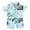 Light Blue, variant on Qingpeng Toddler Boy Clothes Hawaiian Outfit Shorts Sets Printed Button Down Shirt Shorts Summer Beach Clothes