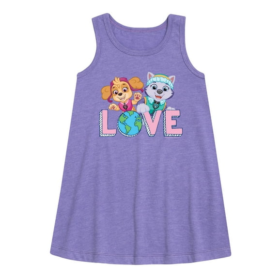 Paw Patrol - Love Earth - Toddler and Youth Girls A-line Dress