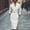 #299-White, variant on Taylonsss Women's Solid V-Neck Belted Waisted Long Sleeve Casual Dress for Daily Party Wedding